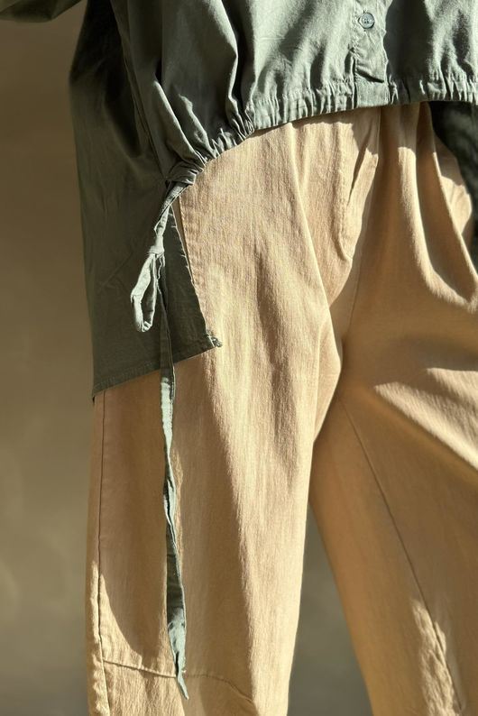 Paloma French Tuck Shirt Soft Khaki